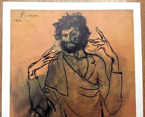 Pablo Picasso - Poster Pablo Picasso titled THE FOOL - 1971, Antiek en Kunst, Kunst | Tekeningen en Fotografie