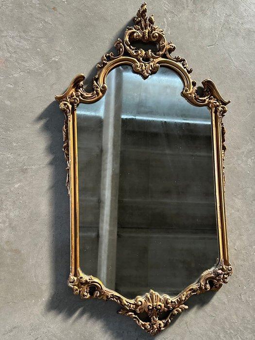 Spiegel - Verguld hout - Barokke gouden spiegel, Antiek en Kunst, Antiek | Overige Antiek