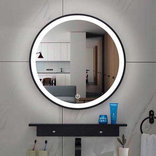 Lista Nera spiegel rond met LED verlichting, dimbaar 80 cm, Diversen, Overige Diversen, Ophalen of Verzenden