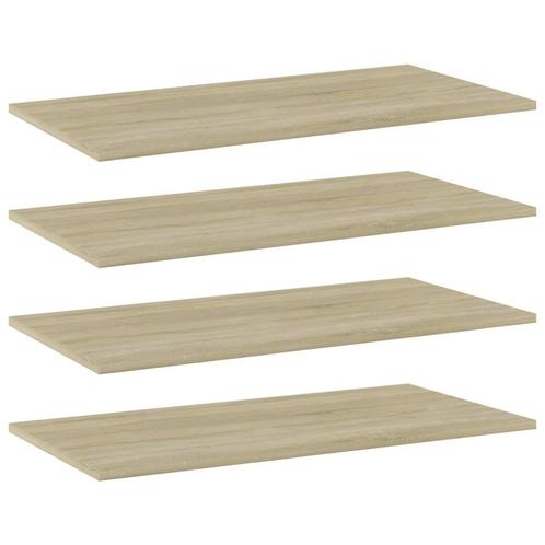 vidaXL Wandschappen 4 st 80x40x1,5 cm spaanplaat sonoma, Huis en Inrichting, Woonaccessoires | Wandplanken en Boekenplanken, Nieuw