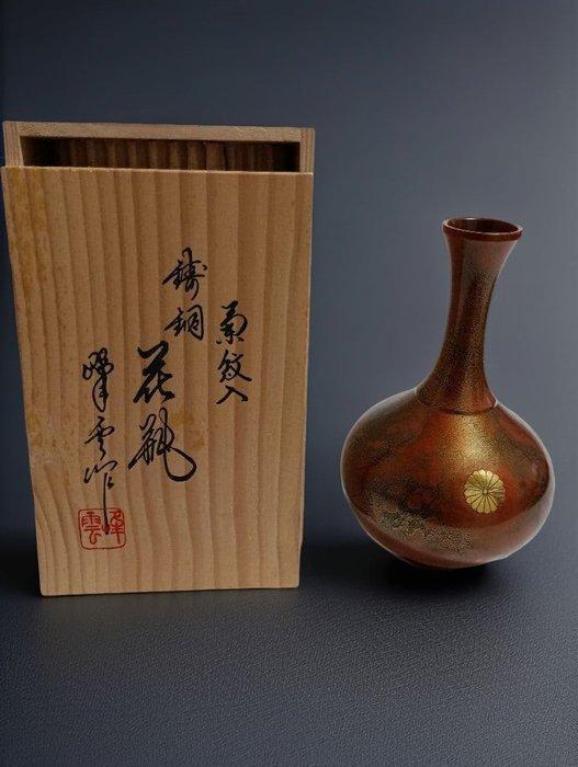 Vaas - Brons - Japan - H18cm Takaoka bronzen vaas (Zonder, Antiquités & Art, Antiquités | Autres Antiquités