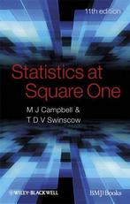 Statistics At Square One 11th 9781405191005, Michael J. Campbell, T. D. V. Swinscow, Verzenden