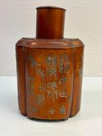Doos - Mooie blikken doos gesigneerd Chinees - Blik, Antiquités & Art, Antiquités | Autres Antiquités