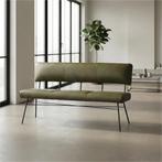 Leren eetkamerbank Solid - Granada Moss (olijf/groen) -, Huis en Inrichting, Stoelen, Ophalen of Verzenden, Nieuw, Overige kleuren