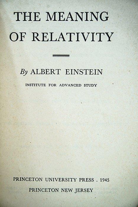 Albert Einstein - The Meaning of Relativity - 1945, Antiek en Kunst, Antiek | Boeken en Manuscripten