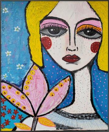 Wigulins Art (1971) - Blonde Girl with Flower - original