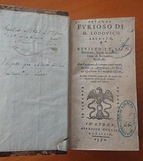 Ludovico Ariosto - Orlando Furioso - 1570, Antiek en Kunst, Antiek | Boeken en Manuscripten