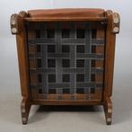 Fauteuil - Leder, Eik, Hout