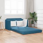 vidaXL Ligbed Sofa 2-in-1 Blauw 124x204x61 cm Velours, Huis en Inrichting, Verzenden, Nieuw