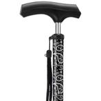 MultiMotion wandelstok telescopisch met zwart paisley print, Ophalen of Verzenden