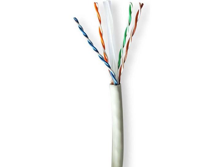 Nedis - Netwerk Kabel Rol - CAT6a - 305 m - U/UTP - Grijs, Computers en Software, Pc- en Netwerkkabels, Zo goed als nieuw, Verzenden