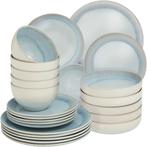 tectake Serviesset Mare van aardewerk, voor 6 personen - 24, Huis en Inrichting, Keuken | Servies, Verzenden, Nieuw