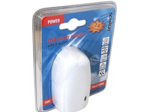 Veiling - 2x Scanpart USB-stekker 2x USB-A inklapbaar wit 2., Doe-het-zelf en Bouw, Elektriciteit en Kabels, Nieuw