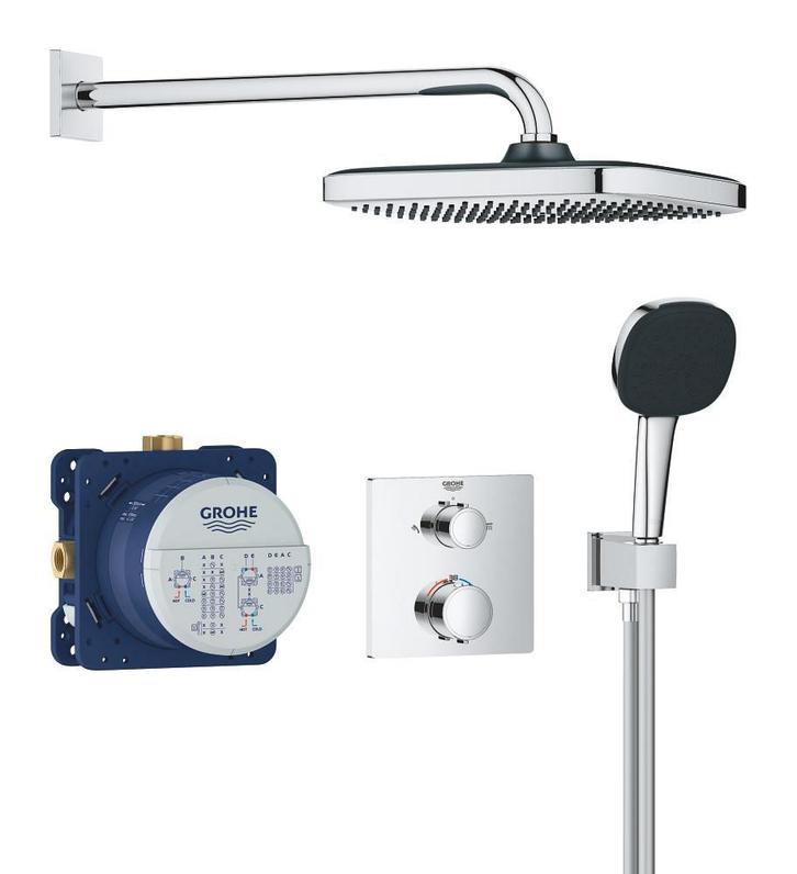 GROHE Precision Thermostat Perfect shower set met Vitalio, Doe-het-zelf en Bouw, Sanitair, Kraan, Nieuw, Chroom, Ophalen of Verzenden