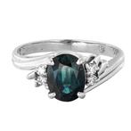 Zonder minimumprijs - Ring Platina - 1.27ct. tw. Saffier -, Handtassen en Accessoires, Ringen, Nieuw