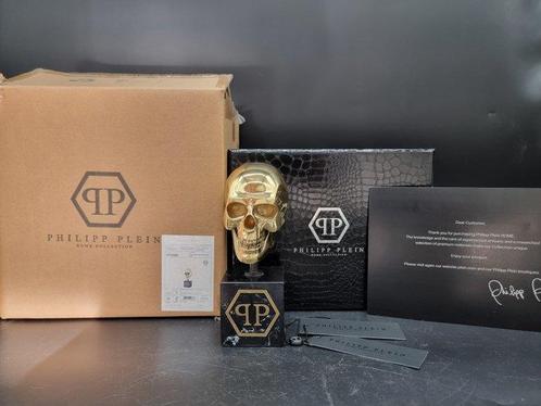 Philipp Plein - Gold Skull on Marble · No Reserve -, Antiek en Kunst, Kunst | Schilderijen | Modern