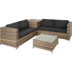 Wicker lounge Siena - natuur/donkergrijs, Tuin en Terras, Verzenden, Nieuw