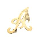 Gouden letter broche; letter A (vintage, gouden broche), Handtassen en Accessoires, Broches, Ophalen of Verzenden, Gebruikt, Overige kleuren