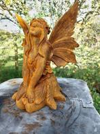 Beeld,  metal statue of as dreaming fairy  - 26.50 cm -