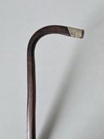 Vintage gedetailleerde Wandelstok (3) - Hout, Hoorn, Nikkel