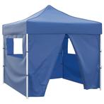 vidaXL Tente pliable avec 4 parois Bleu 3 x 3 m, Jardin & Terrasse, Tonnelles, Neuf, Verzenden