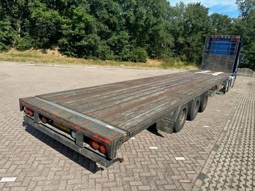 Veiling: Platte Oplegger Van Hool Mega 2000, Auto's, Vrachtwagens, Ophalen