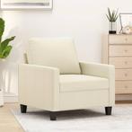 vidaXL Fauteuil Crème 60 cm Similicuir, Huis en Inrichting, Zetels | Zetels, Verzenden