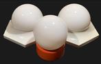 Lamp - glas, kunststof - Drie vintage plafondlampen, Antiek en Kunst