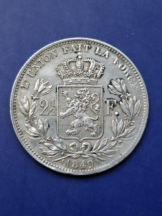 België. Leopold I. 2 1/2 Francs 1849, Postzegels en Munten, Munten | Nederland