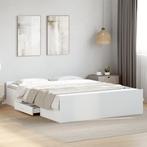 vidaXL Bedframe met lades bewerkt hout wit 160x200 cm, Huis en Inrichting, Slaapkamer | Bedden, Verzenden, Nieuw