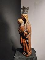 Beeld, laat Gotische Madonna met kind - 60 cm - Hout