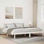 vidaXL Bedframe extra lang zonder matras grenenhout wit, Huis en Inrichting, Slaapkamer | Bedden, Verzenden, Nieuw