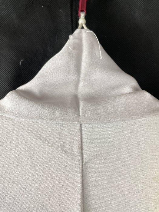 Grijze en paarse bloemmotief kimono en bezoekjurk van 100%, Antiek en Kunst, Antiek | Overige Antiek