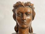 Beeldje - Young lady (fragment) - Hout, Antiek en Kunst, Antiek | Keramiek en Aardewerk