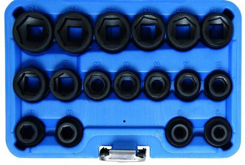 Kracht dopsleutelset zeskant, extra vlak 12,5 mm (1/2) 8 - 2, Auto diversen, Auto-accessoires, Verzenden