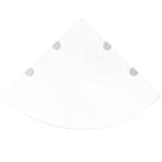 vidaXL Hoekschap met chromen dragers transparant 45x45 cm, Verzenden