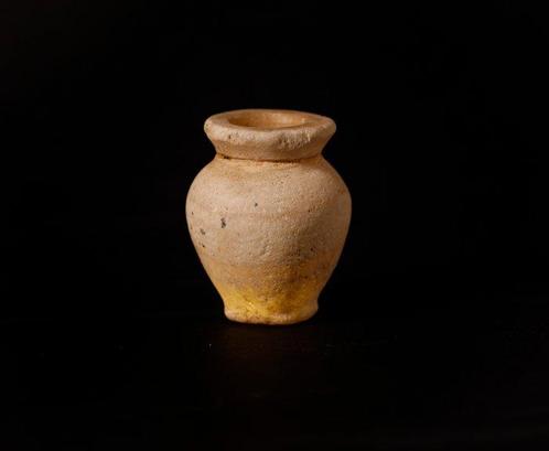 Het oude Egypte, albasten vaas voor oogmake-up (khol) - 5 cm, Verzamelen, Mineralen en Fossielen