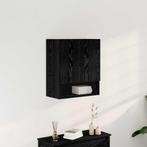 vidaXL Wandkast Zwart Eiken 60x30x70 cm Gelaagd Hout, Huis en Inrichting, Verzenden, Nieuw