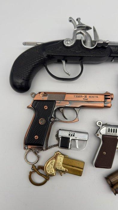 Varios - Vintage Gun-Shaped Lighter Collection + Handmade, Verzamelen, Rookartikelen, Aanstekers en Luciferdoosjes