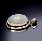 Echte maansteen op 925 zilver. Natuurlijke, onbehandelde