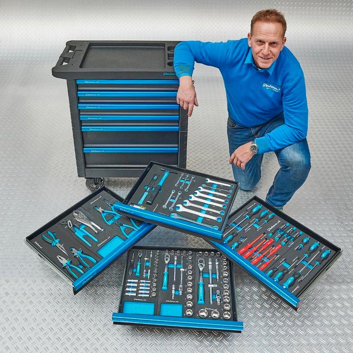 Datona Gevulde gereedschapswagen Extended Plus 6 lades 4, Doe-het-zelf en Bouw, Gereedschapskisten, Ophalen of Verzenden