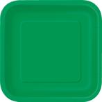 Groene Borden Vierkant 17,5cm 16st, Nieuw, Verzenden