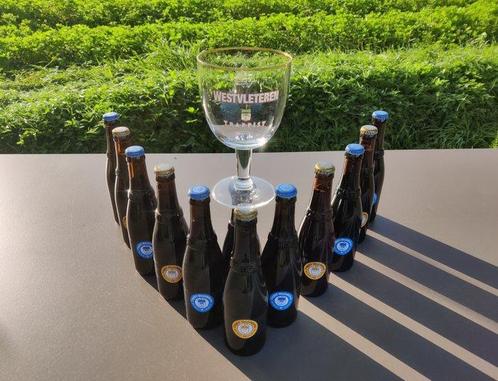 Westvleteren - XII et VIII avec verre original - 33cl - 12, Verzamelen, Wijnen