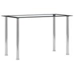 vidaXL Eettafel 120x60x75 cm gehard glas zwart en, Huis en Inrichting, Verzenden, Nieuw