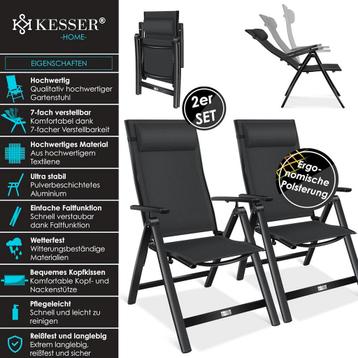 KESSER® Tuinstoel met armleuningen set van 2 | Opvouwbare al beschikbaar voor biedingen