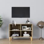 vidaXL Tv-meubel met houten poten 69,5x30x50 cm sonoma, Huis en Inrichting, Kasten |Televisiemeubels, Verzenden, Nieuw