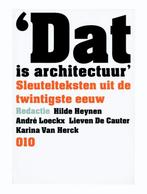 Dat is architectuur 9789064503153, Livres, Hilde Heynen, Verzenden