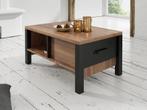 Salontafel Olivia - Zwart - Eiken - 90 cm, Verzenden, Nieuw, 50 tot 100 cm, Minder dan 50 cm