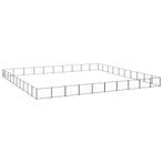 vidaXL Hondenkennel 100 m² staal zwart, Dieren en Toebehoren, Verzenden, Nieuw