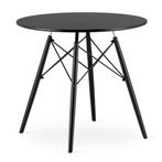 Moderne Ronde Eettafel Ã80 Zwart | Retour Deal | 40%, Huis en Inrichting, 50 tot 100 cm, Verzenden, Rond, Nieuw
